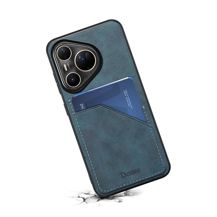 For Huawei Pura 80 Ultra 5G Denior D09 PU Dual Card Slot Back Cover Phone Case