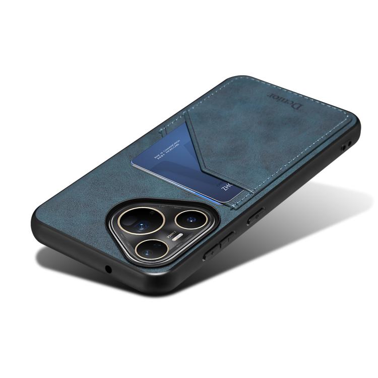For Huawei Pura 80 Ultra 5G Denior D09 PU Dual Card Slot Back Cover Phone Case