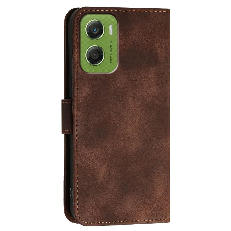 For Motorola Moto G06 4G / G06 Power 4G Grid Butterfly Embossed Pattern Leather Phone Case with Lanyard