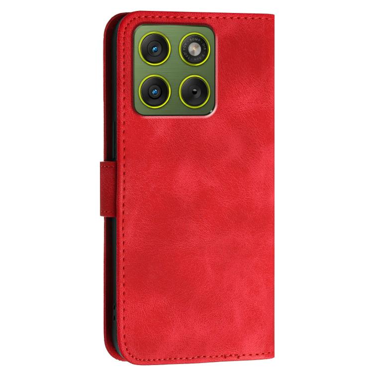 For Motorola Edge 70 5G / Moto X70 Air 5G Grid Butterfly Embossed Pattern Leather Phone Case with Lanyard
