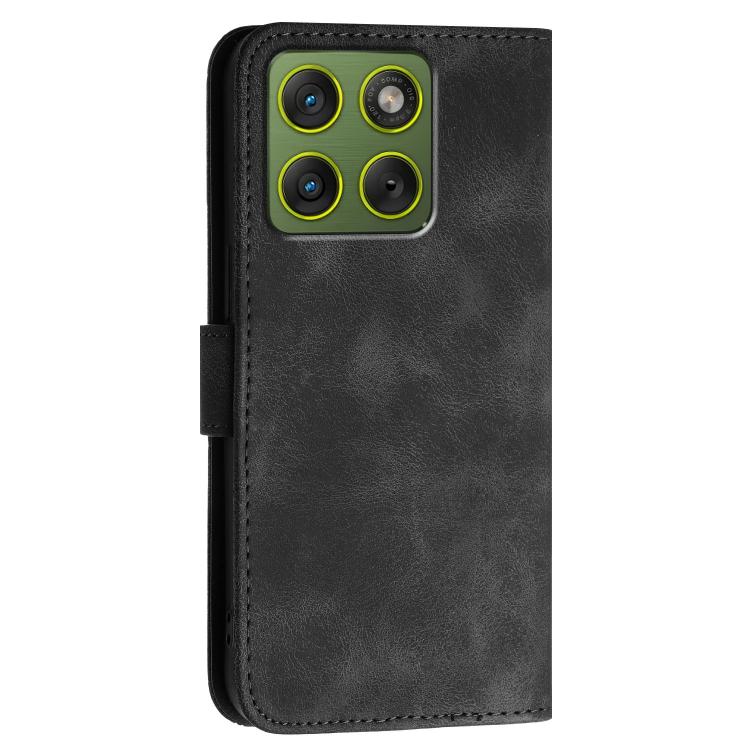 For Motorola Edge 70 5G / Moto X70 Air 5G Grid Butterfly Embossed Pattern Leather Phone Case with Lanyard