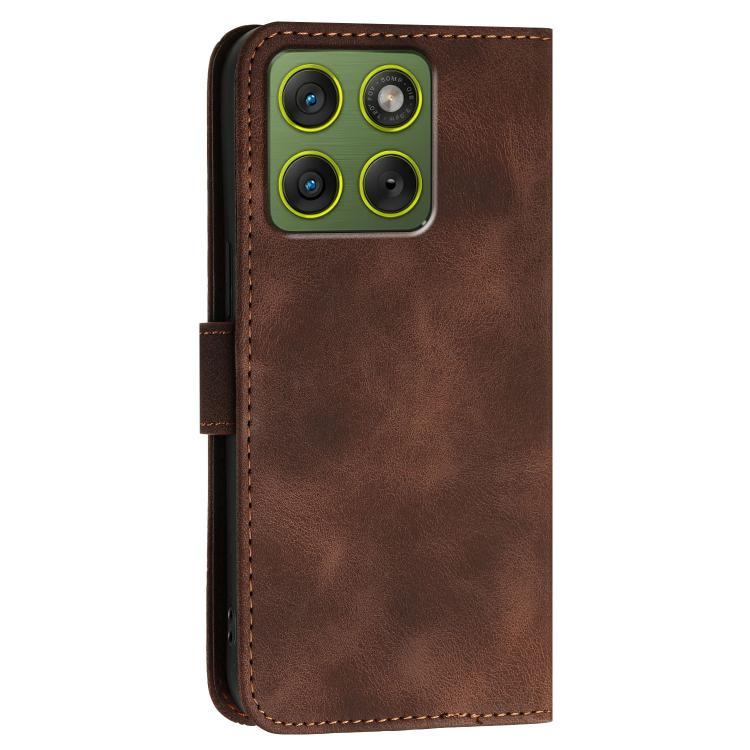 For Motorola Edge 70 5G / Moto X70 Air 5G Grid Butterfly Embossed Pattern Leather Phone Case with Lanyard