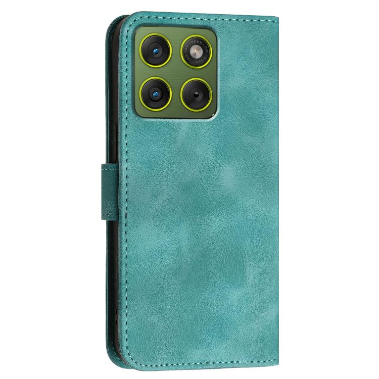 For Motorola Edge 70 5G / Moto X70 Air 5G Grid Butterfly Embossed Pattern Leather Phone Case with Lanyard