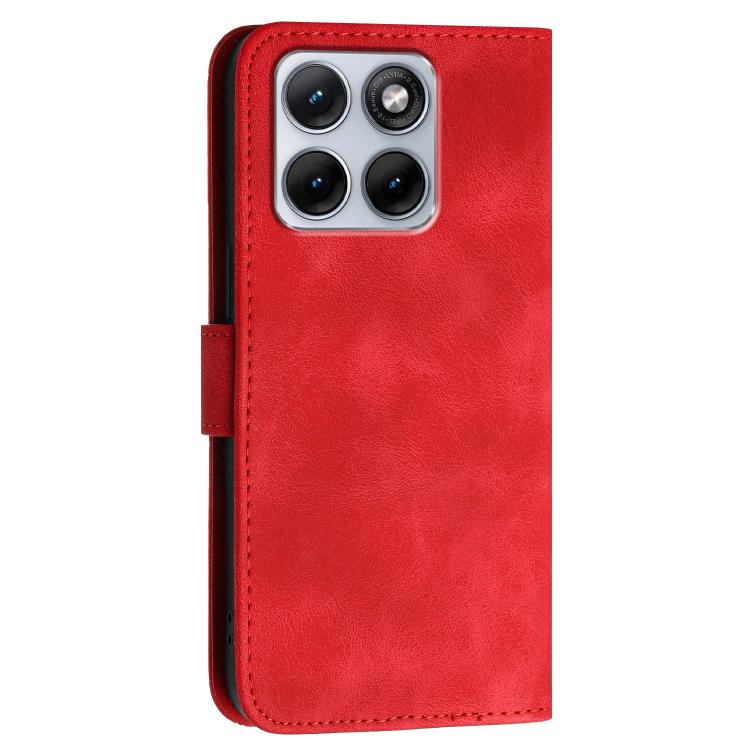 For Motorola Edge 70 Fusion 5G Grid Butterfly Embossed Pattern Leather Phone Case with Lanyard