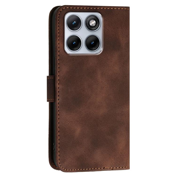 For Motorola Edge 70 Fusion 5G Grid Butterfly Embossed Pattern Leather Phone Case with Lanyard