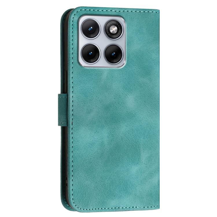 For Motorola Edge 70 Fusion 5G Grid Butterfly Embossed Pattern Leather Phone Case with Lanyard