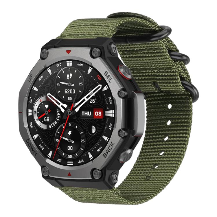 For Amazfit T-Rex 3 xDfind Ring Buckle Nylon Canvas Watch Band