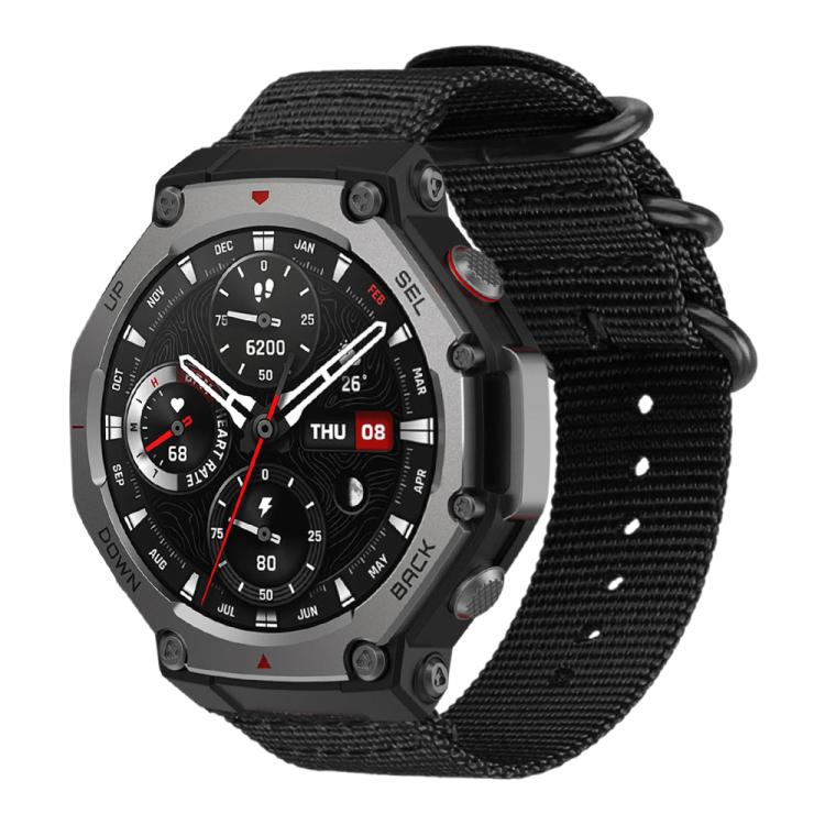 For Amazfit T-Rex 3 xDfind Ring Buckle Nylon Canvas Watch Band