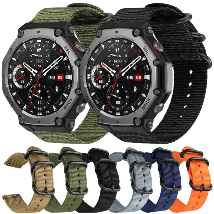 For Amazfit T-Rex 3 xDfind Ring Buckle Nylon Canvas Watch Band