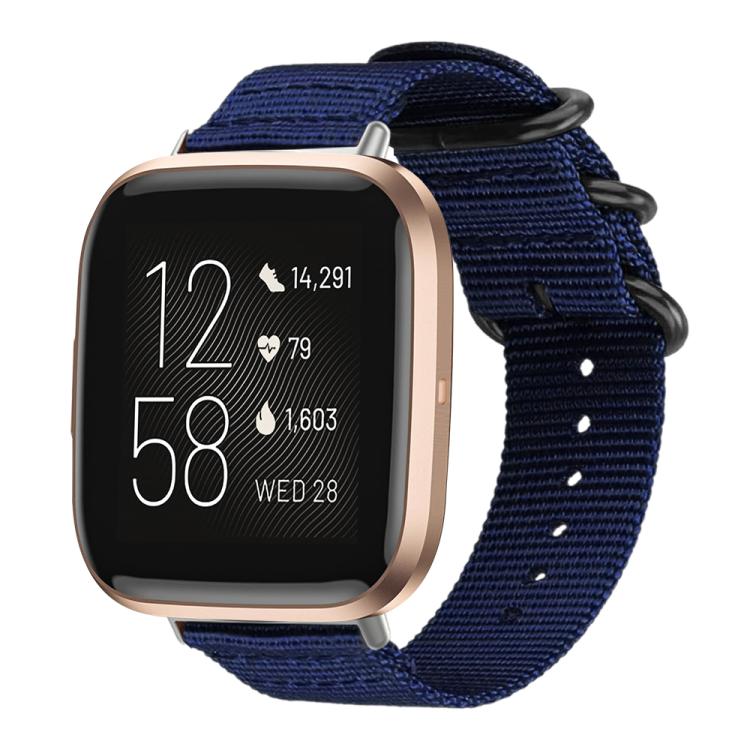 For Fitbit Versa 2 / Versa / Versa Lite xDfind Ring Buckle Nylon Canvas Watch Band