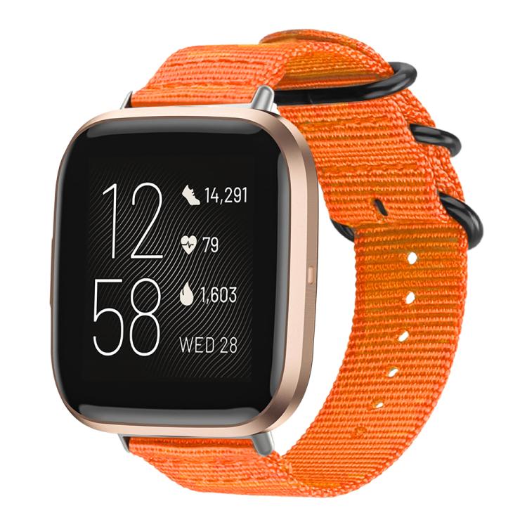 For Fitbit Versa 2 / Versa / Versa Lite xDfind Ring Buckle Nylon Canvas Watch Band
