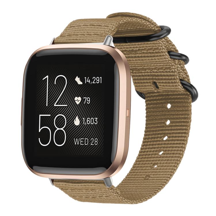 For Fitbit Versa 2 / Versa / Versa Lite xDfind Ring Buckle Nylon Canvas Watch Band