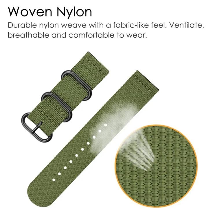 For Fitbit Versa 2 / Versa / Versa Lite xDfind Ring Buckle Nylon Canvas Watch Band