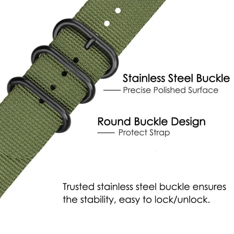 For Fitbit Versa 2 / Versa / Versa Lite xDfind Ring Buckle Nylon Canvas Watch Band