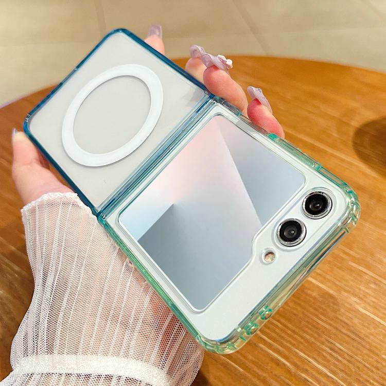 For Samsung Galaxy Z Flip7 5G Contrast Color Gradient Transparent MagSafe Phone Case