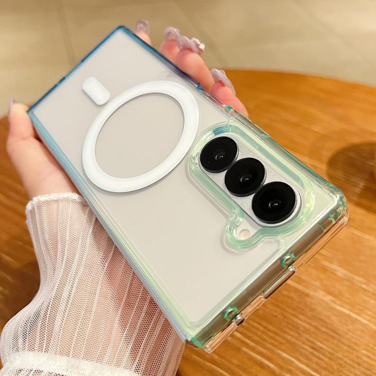 For Samsung Galaxy Z Fold5 Contrast Color Gradient Transparent MagSafe Phone Case
