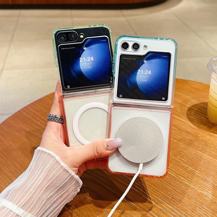 For Samsung Galaxy Z Fold5 Contrast Color Gradient Transparent MagSafe Phone Case