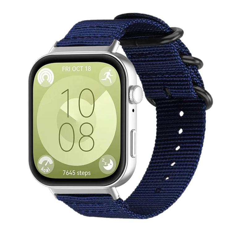 For Huawei Watch Fit4 / Fit4 Pro / Fit3 xDfind Ring Buckle Nylon Canvas Watch Band