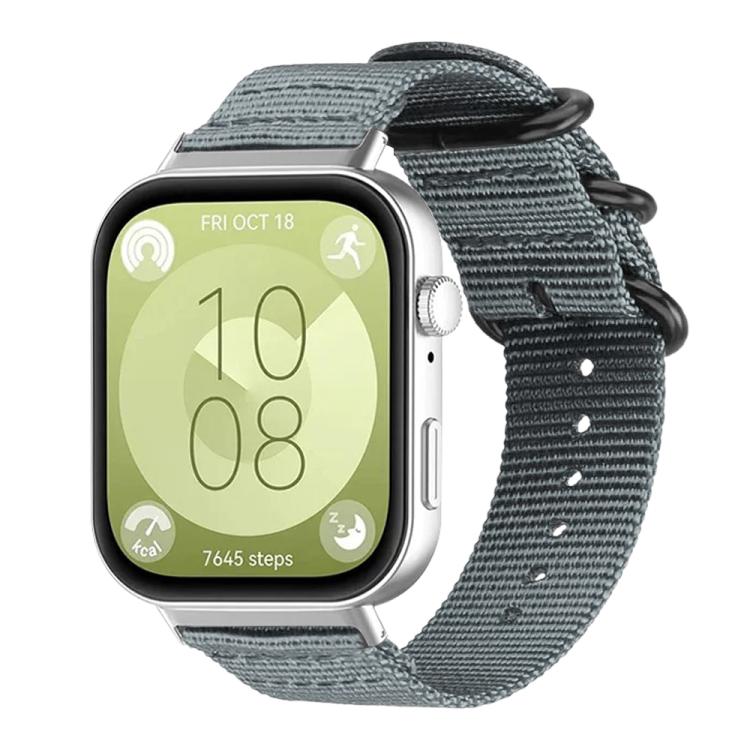 For Huawei Watch Fit4 / Fit4 Pro / Fit3 xDfind Ring Buckle Nylon Canvas Watch Band