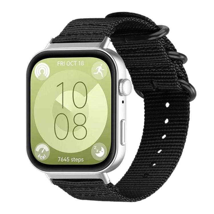 For Huawei Watch Fit4 / Fit4 Pro / Fit3 xDfind Ring Buckle Nylon Canvas Watch Band