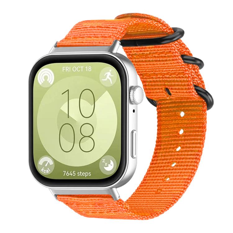 For Huawei Watch Fit4 / Fit4 Pro / Fit3 xDfind Ring Buckle Nylon Canvas Watch Band