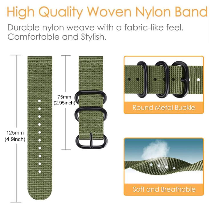 For Huawei Watch D2 xDfind Ring Buckle Nylon Canvas Watch Band