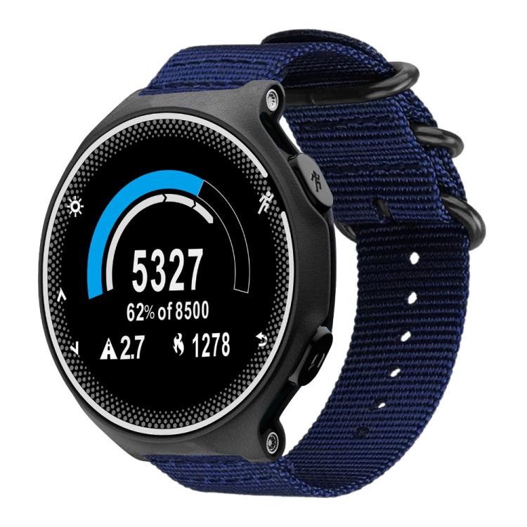 For Garmin Forerunner 235/220/620/630 xDfind Ring Buckle Nylon Canvas Watch Band