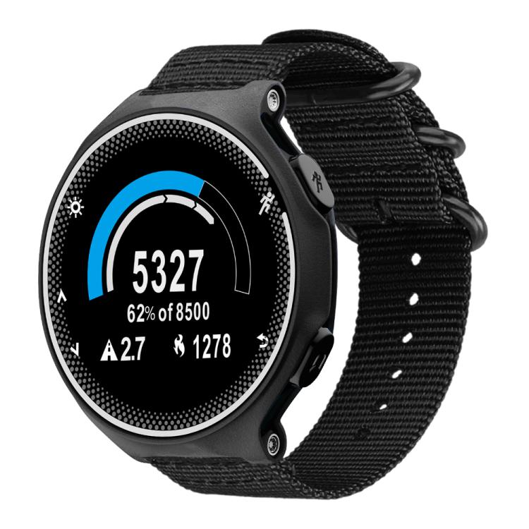 For Garmin Forerunner 235/220/620/630 xDfind Ring Buckle Nylon Canvas Watch Band