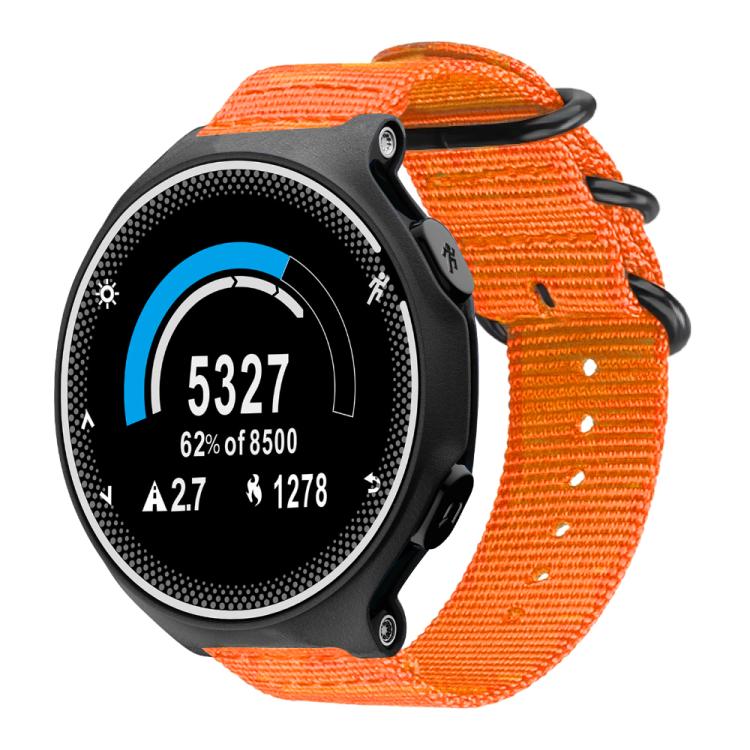 For Garmin Forerunner 235/220/620/630 xDfind Ring Buckle Nylon Canvas Watch Band