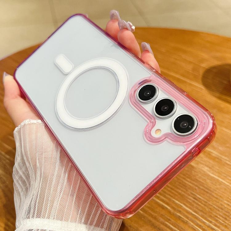 For Samsung Galaxy S24 5G Contrast Color Gradient Transparent MagSafe Phone Case