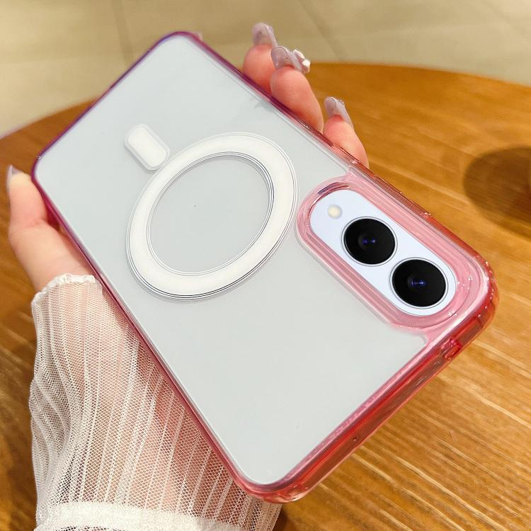 For Samsung Galaxy S25 Edge 5G Contrast Color Gradient Transparent MagSafe Phone Case