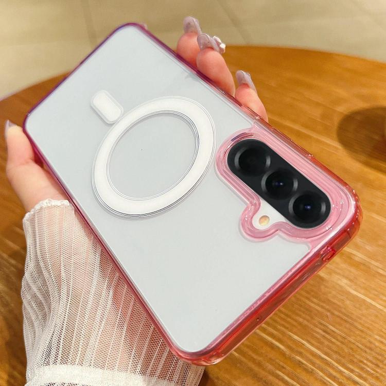 For Samsung Galaxy A37 5G Contrast Color Gradient Transparent MagSafe Phone Case