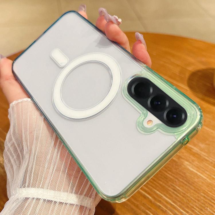 For Samsung Galaxy A37 5G Contrast Color Gradient Transparent MagSafe Phone Case