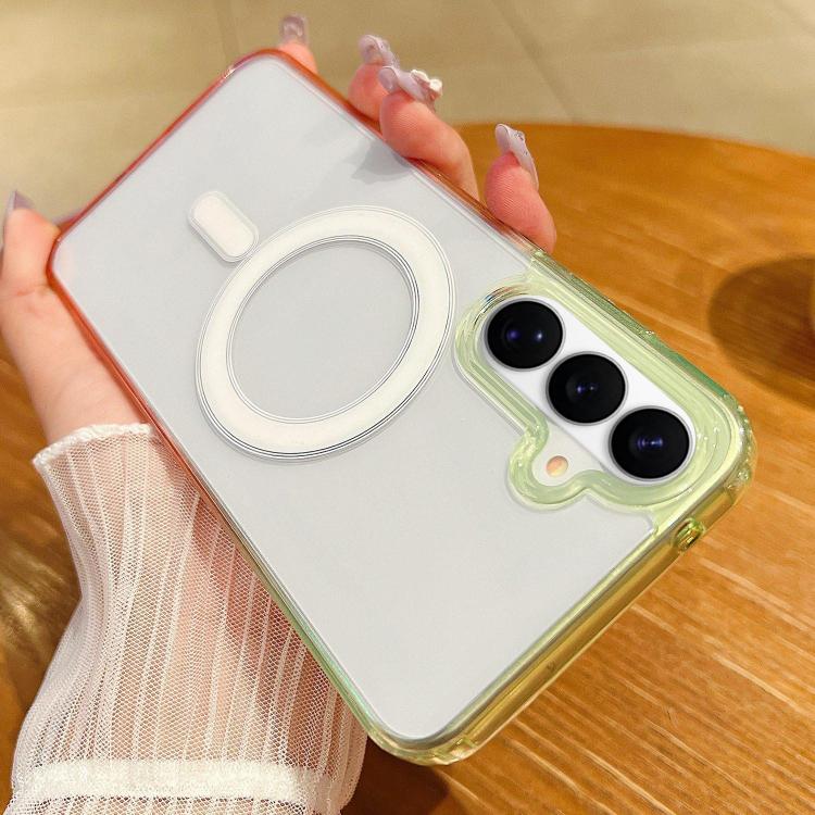 For Samsung Galaxy S26 5G Contrast Color Gradient Transparent MagSafe Phone Case