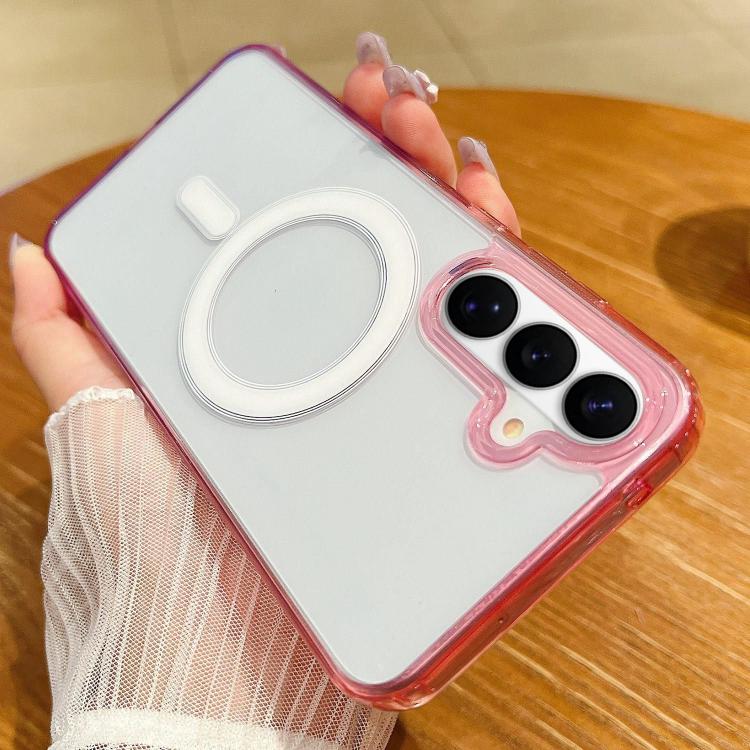For Samsung Galaxy S26 5G Contrast Color Gradient Transparent MagSafe Phone Case