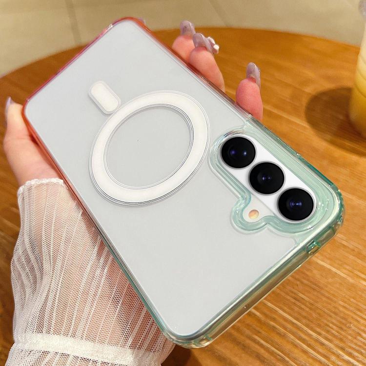 For Samsung Galaxy S26 5G Contrast Color Gradient Transparent MagSafe Phone Case