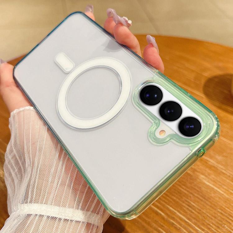 For Samsung Galaxy S26 5G Contrast Color Gradient Transparent MagSafe Phone Case