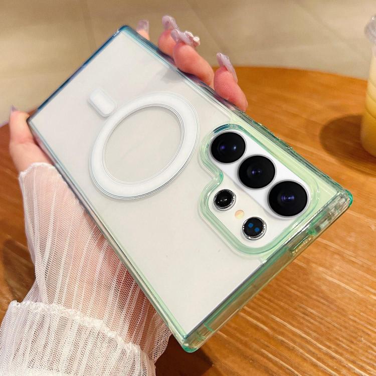 For Samsung Galaxy S26 Ultra 5G Contrast Color Gradient Transparent MagSafe Phone Case