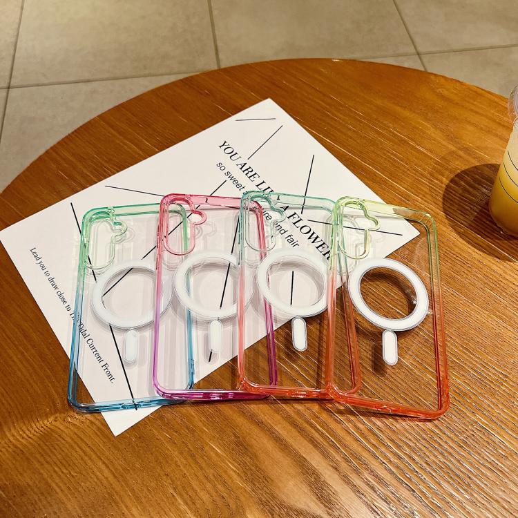 For Samsung Galaxy S24 Ultra 5G Contrast Color Gradient Transparent MagSafe Phone Case