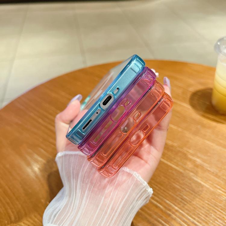 For Samsung Galaxy A54 5G Contrast Color Gradient Transparent MagSafe Phone Case