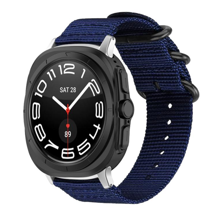 For Samsung Galaxy Watch Ultra / Ultra 2025 xDfind Ring Buckle Nylon Canvas Watch Band