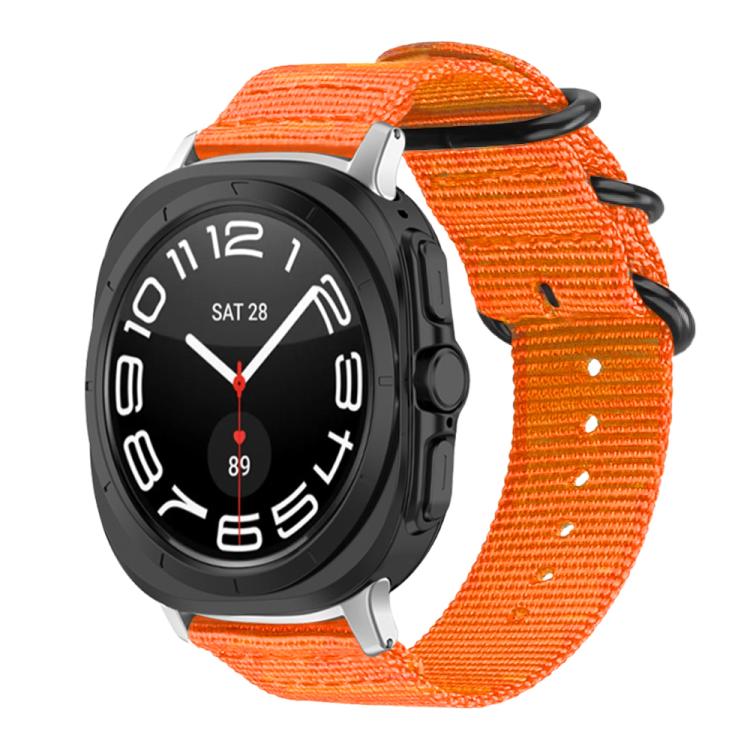 For Samsung Galaxy Watch Ultra / Ultra 2025 xDfind Ring Buckle Nylon Canvas Watch Band