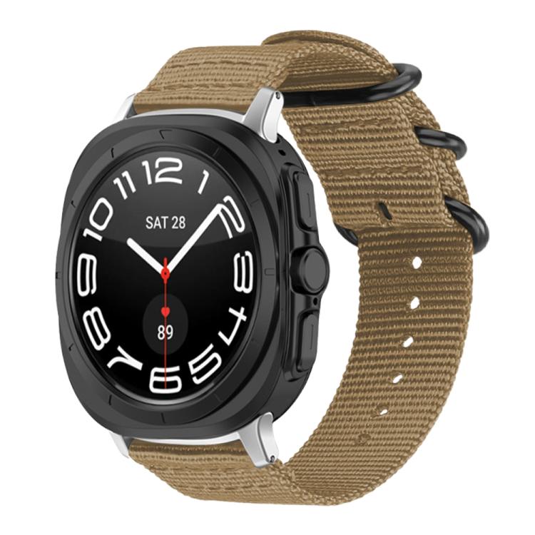 For Samsung Galaxy Watch Ultra / Ultra 2025 xDfind Ring Buckle Nylon Canvas Watch Band