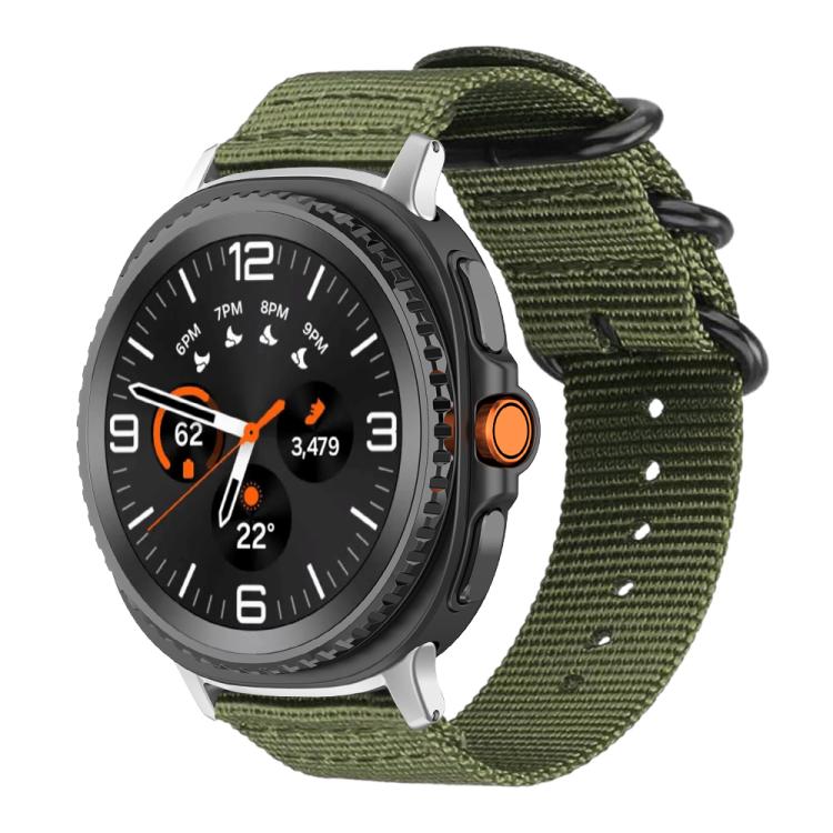 For Samsung Galaxy Watch8 / 8 Classic xDfind Ring Buckle Nylon Canvas Watch Band