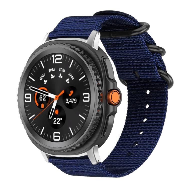For Samsung Galaxy Watch8 / 8 Classic xDfind Ring Buckle Nylon Canvas Watch Band