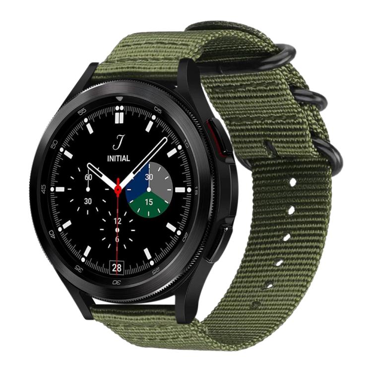For Samsung Galaxy Watch 7 / 6 / 5 / FE xDfind Ring Buckle Nylon Canvas Watch Band