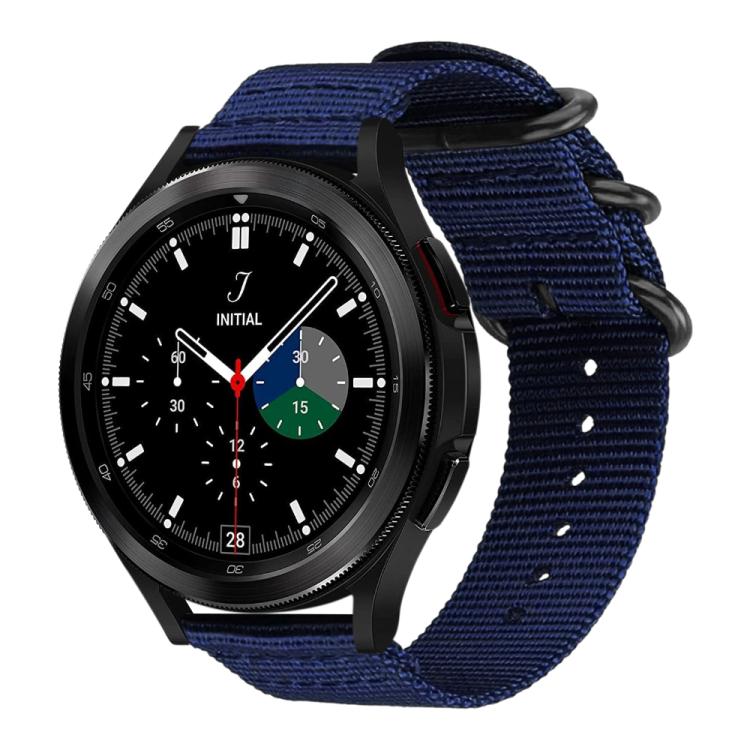 For Samsung Galaxy Watch 7 / 6 / 5 / FE xDfind Ring Buckle Nylon Canvas Watch Band