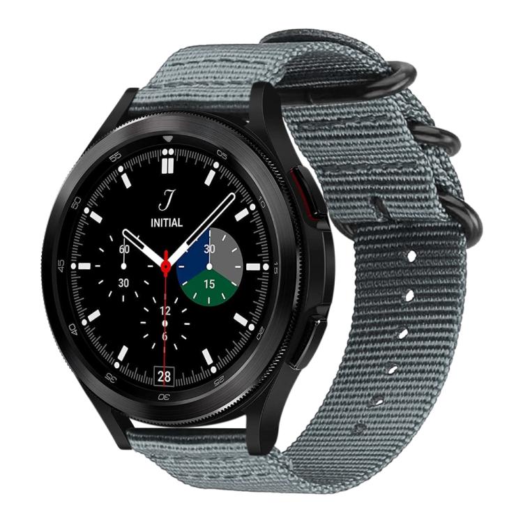 For Samsung Galaxy Watch 7 / 6 / 5 / FE xDfind Ring Buckle Nylon Canvas Watch Band