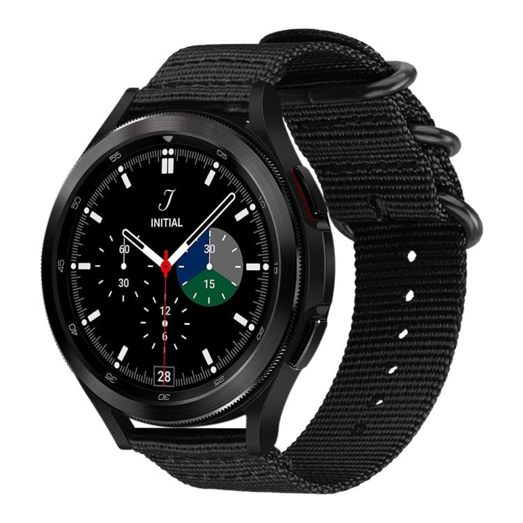 For Samsung Galaxy Watch 7 / 6 / 5 / FE xDfind Ring Buckle Nylon Canvas Watch Band