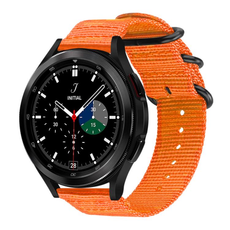 For Samsung Galaxy Watch 7 / 6 / 5 / FE xDfind Ring Buckle Nylon Canvas Watch Band